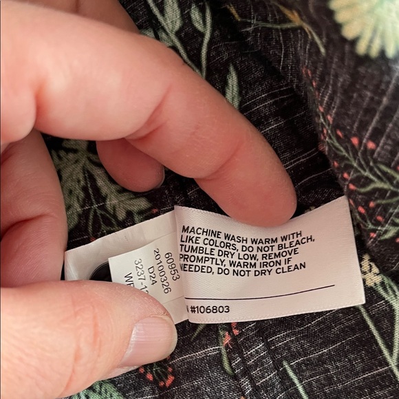 Duluth Trading Co Black Floral Button Down Shirt - Picture 6 of 10